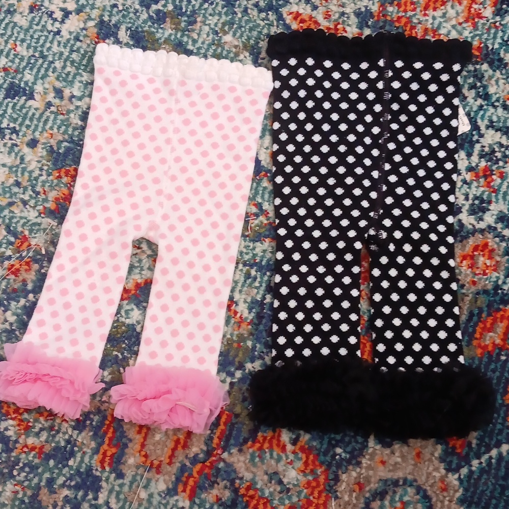 Footless polka dot tights